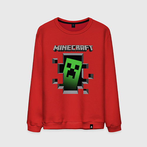 Мужской свитшот Minecraft / Красный – фото 1