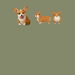 Свитшот хлопковый мужской Корги, цвет: авокадо — фото 2