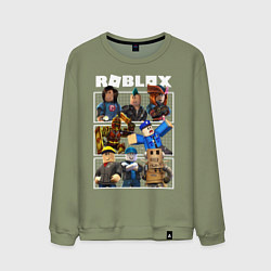 Свитшот хлопковый мужской ROBLOX, цвет: авокадо