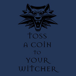 Свитшот хлопковый мужской Toss a coin to your witcher, цвет: тёмно-синий — фото 2