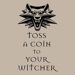 Свитшот хлопковый мужской Toss a coin to your witcher, цвет: миндальный — фото 2