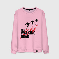 Свитшот хлопковый мужской The walking dead, цвет: светло-розовый