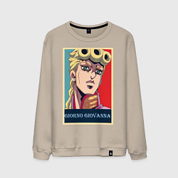 Свитшот хлопковый мужской Джорно Джованна, цвет: миндальный