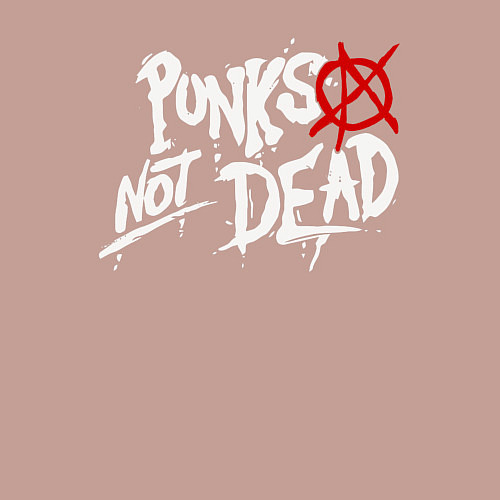 Мужской свитшот Punks not dead / Пыльно-розовый – фото 3