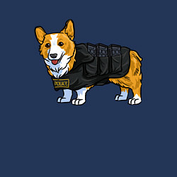 Свитшот хлопковый мужской Corgi police, цвет: тёмно-синий — фото 2