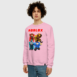 Свитшот хлопковый мужской ROBLOX, цвет: светло-розовый — фото 2
