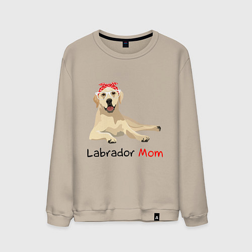 Мужской свитшот Labrador Mom / Миндальный – фото 1