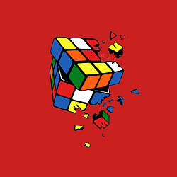 Свитшот хлопковый мужской Кубик Рубика, цвет: красный — фото 2