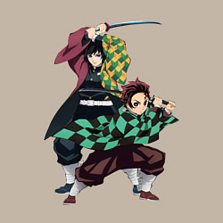 Свитшот хлопковый мужской KIMETSU NO YAIBA, цвет: миндальный — фото 2