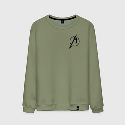 Свитшот хлопковый мужской Metallicaспина, цвет: авокадо
