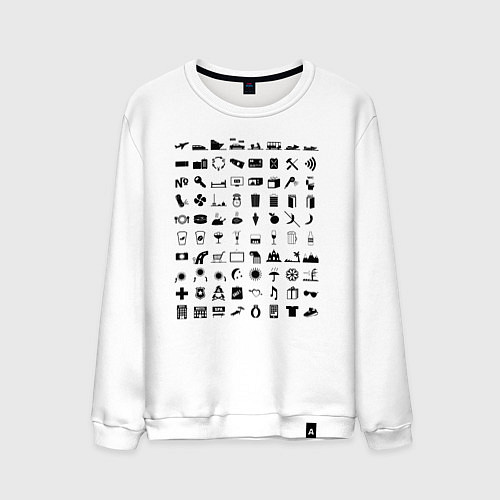 Мужской свитшот Путешественник вне рамок81 / Белый – фото 1