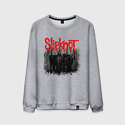 Свитшот хлопковый мужской SLIPKNOT, цвет: меланж