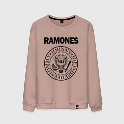 Свитшот хлопковый мужской RAMONES, цвет: пыльно-розовый