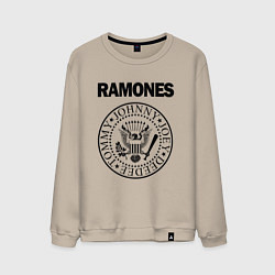 Свитшот хлопковый мужской RAMONES, цвет: миндальный