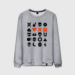 Свитшот хлопковый мужской LOVE DEATH ROBOTS LDR, цвет: меланж