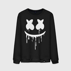 Свитшот хлопковый мужской Marshmello, цвет: черный