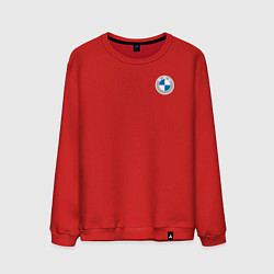 Свитшот хлопковый мужской BMW LOGO 2020, цвет: красный