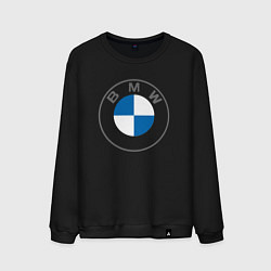 Свитшот хлопковый мужской BMW LOGO 2020, цвет: черный