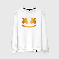 Свитшот хлопковый мужской Marshmello gold, цвет: белый