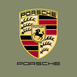 Свитшот хлопковый мужской PORSCHE, цвет: авокадо — фото 2