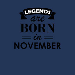 Свитшот хлопковый мужской Legends are born in November, цвет: тёмно-синий — фото 2