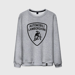 Свитшот хлопковый мужской Lamborghini Logo Dark, цвет: меланж