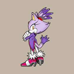 Свитшот хлопковый мужской SONIC Кошка Блейз, цвет: миндальный — фото 2
