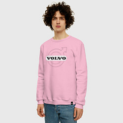 Свитшот хлопковый мужской VOLVO, цвет: светло-розовый — фото 2