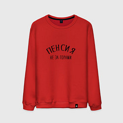 Свитшот хлопковый мужской Пенсия не за горами, цвет: красный