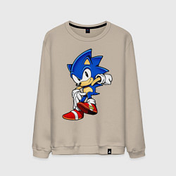Свитшот хлопковый мужской SONIC, цвет: миндальный