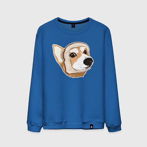 Мужской свитшот Корги / Синий – фото 1