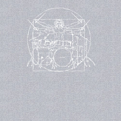 Свитшот хлопковый мужской Витрувианский барабанщик 2, цвет: меланж — фото 2