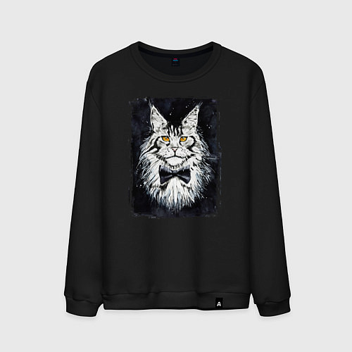 Мужской свитшот Hello kittys! / Черный – фото 1