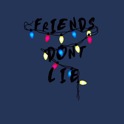 Мужской свитшот Friends dont lie / Тёмно-синий – фото 3