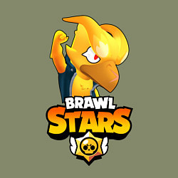 Свитшот хлопковый мужской BRAWL STARS CROW PHOENIX, цвет: авокадо — фото 2