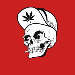 Свитшот хлопковый мужской Череп, цвет: красный — фото 2