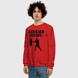 Свитшот хлопковый мужской Russian Boxing, цвет: красный — фото 2