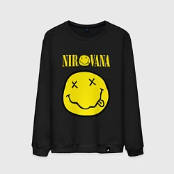 Свитшот хлопковый мужской NIRVANA, цвет: черный