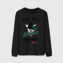 Свитшот хлопковый мужской SAN JOSE SHARKS, цвет: черный