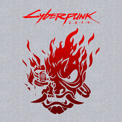 Свитшот хлопковый мужской CYBERPUNK 2077, цвет: меланж — фото 2