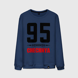 Свитшот хлопковый мужской 95 Chechnya, цвет: тёмно-синий
