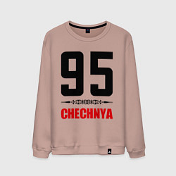 Свитшот хлопковый мужской 95 Chechnya, цвет: пыльно-розовый