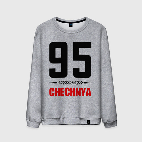 Мужской свитшот 95 Chechnya / Меланж – фото 1