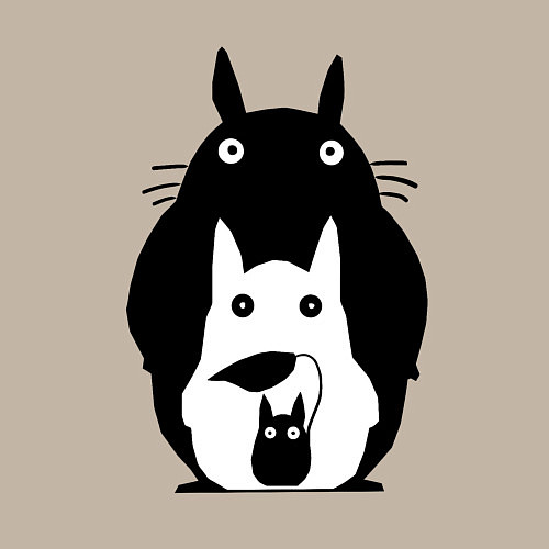 Мужской свитшот Тоторо / Миндальный – фото 3