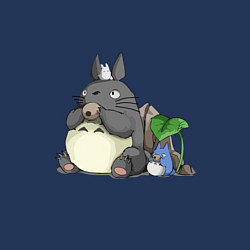 Свитшот хлопковый мужской Тоторо, цвет: тёмно-синий — фото 2