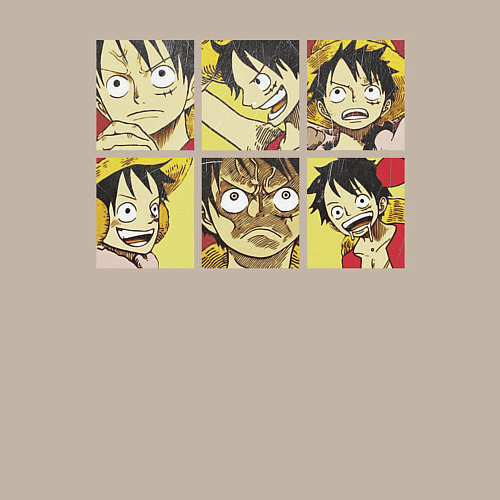 Мужской свитшот Monkey D Luffy / Миндальный – фото 3