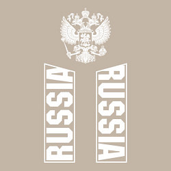 Свитшот хлопковый мужской Russia, цвет: миндальный — фото 2
