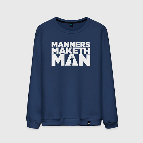 Мужской свитшот Manners maketh man / Тёмно-синий – фото 1