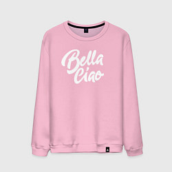 Свитшот хлопковый мужской Bella Ciao, цвет: светло-розовый