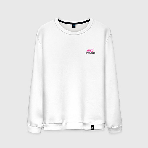 Мужской свитшот SUBARU STI спина Z / Белый – фото 1